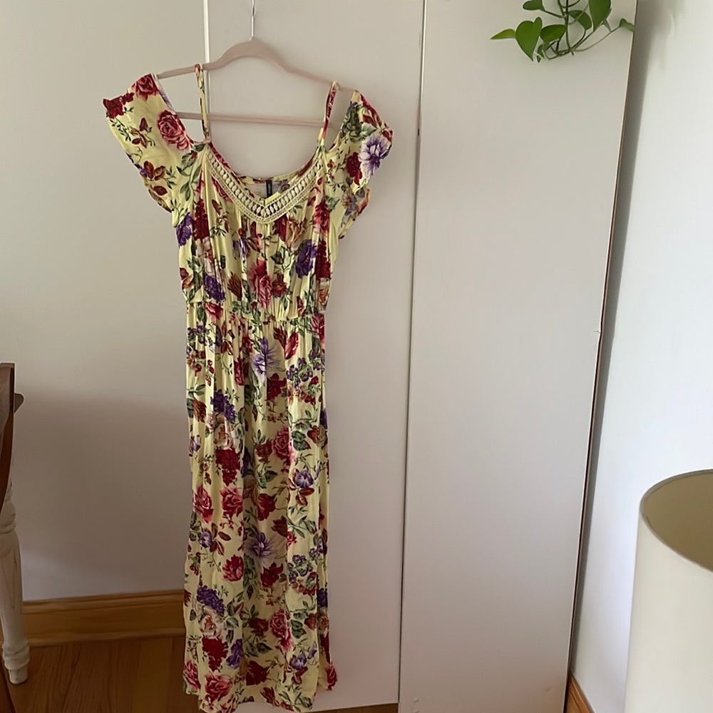 Yellow Floral Maxi Dress